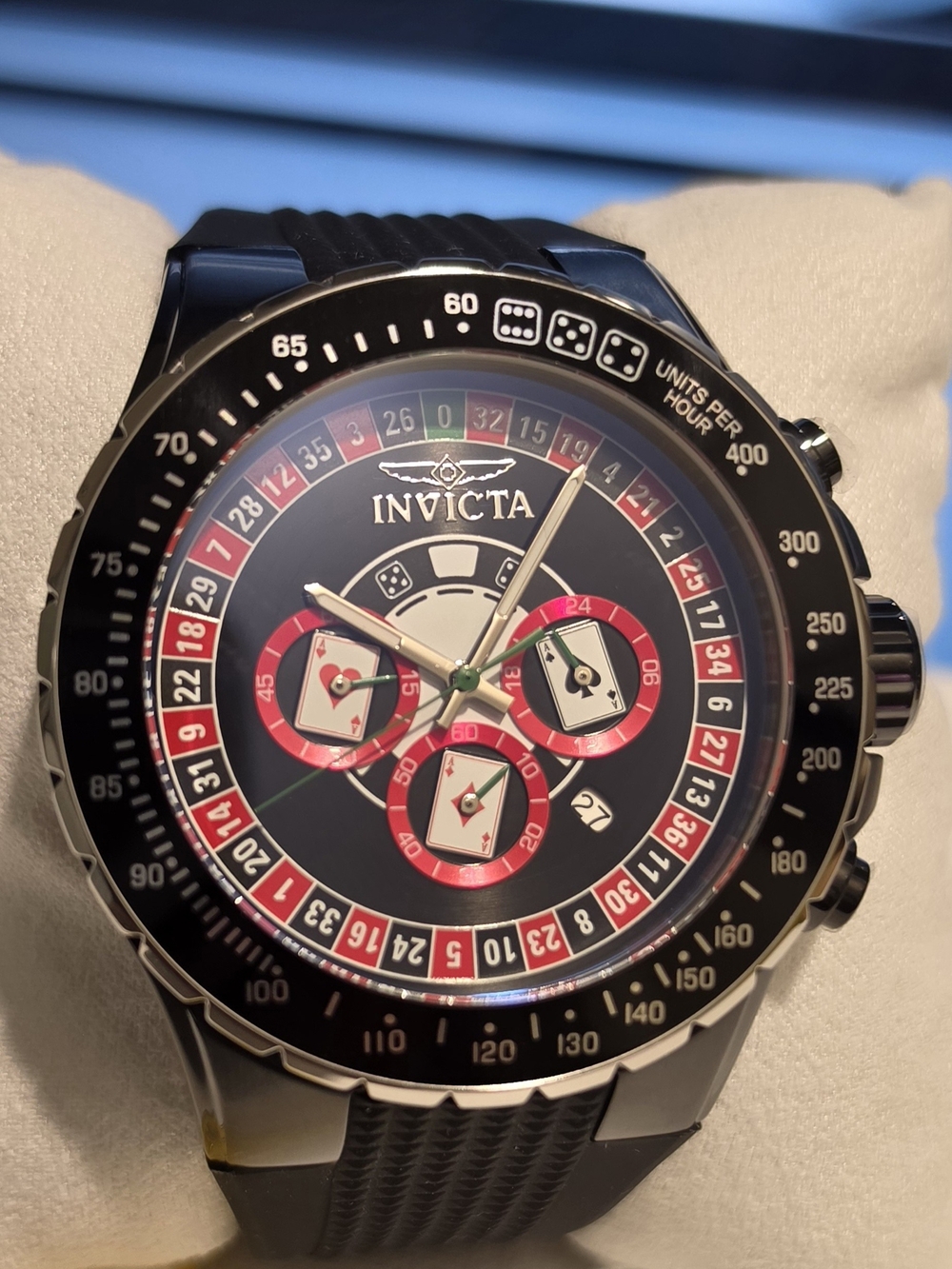 Invicta Aviator Monte Carlo 49849 Menโs 50mm Black Red Chronograph Watch